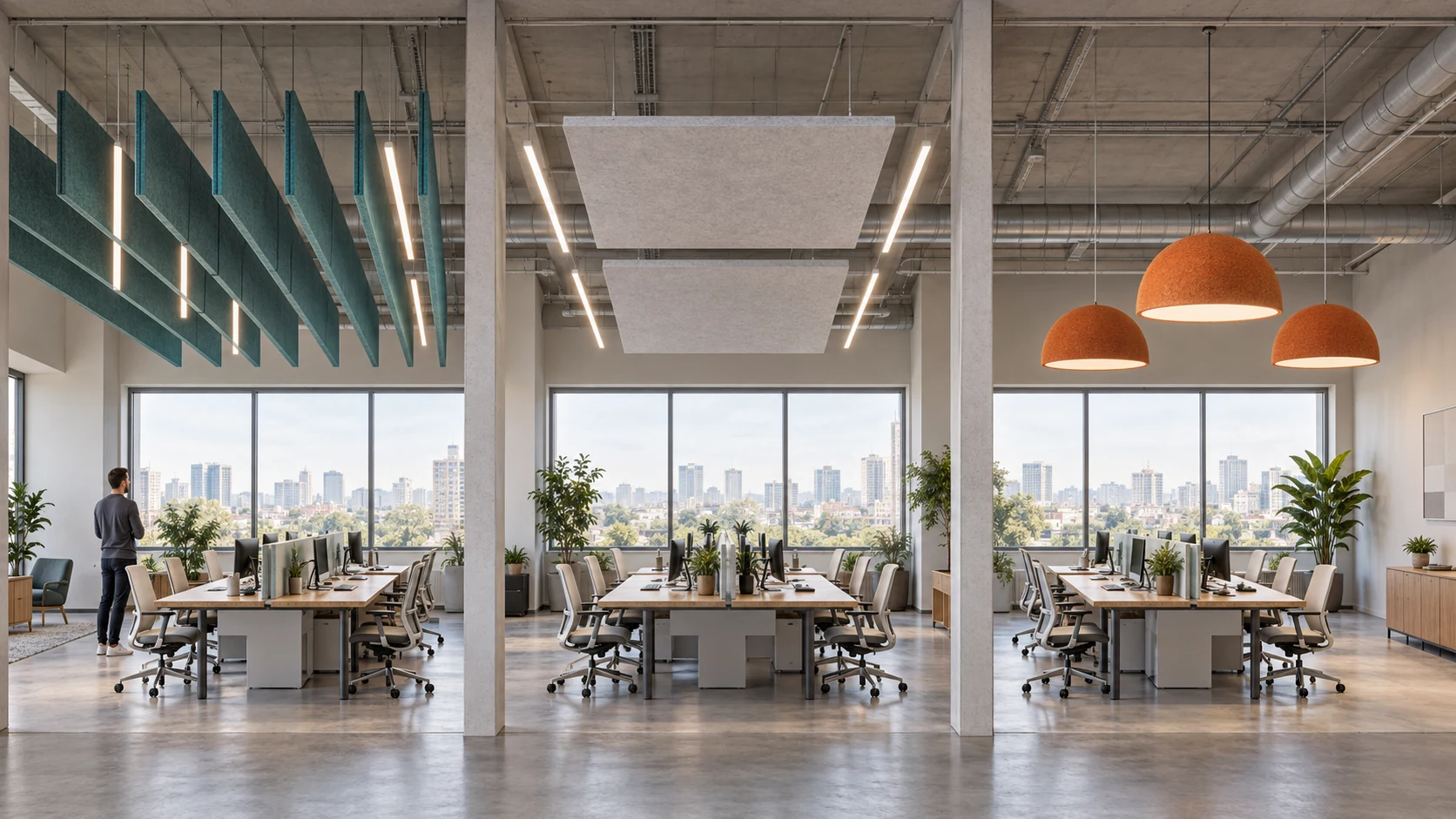 Acoustic Baffles vs Ceiling Clouds vs Acoustic Pendant Lights