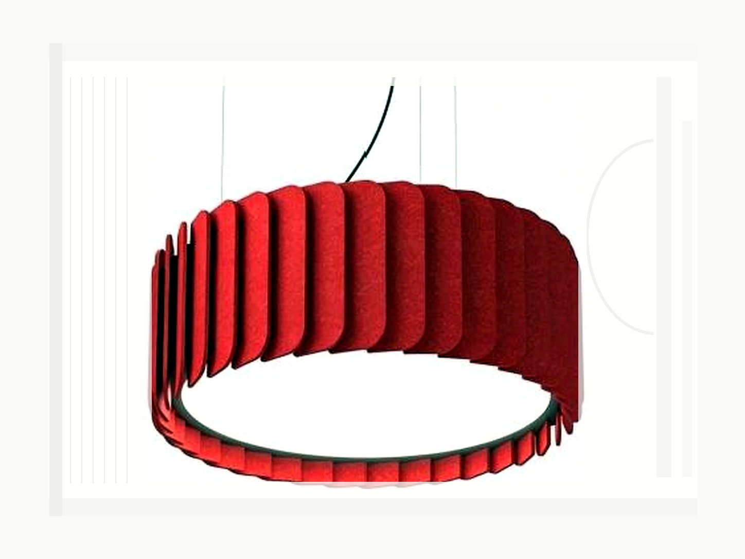Ribbed Acoustic Ring Pendant
