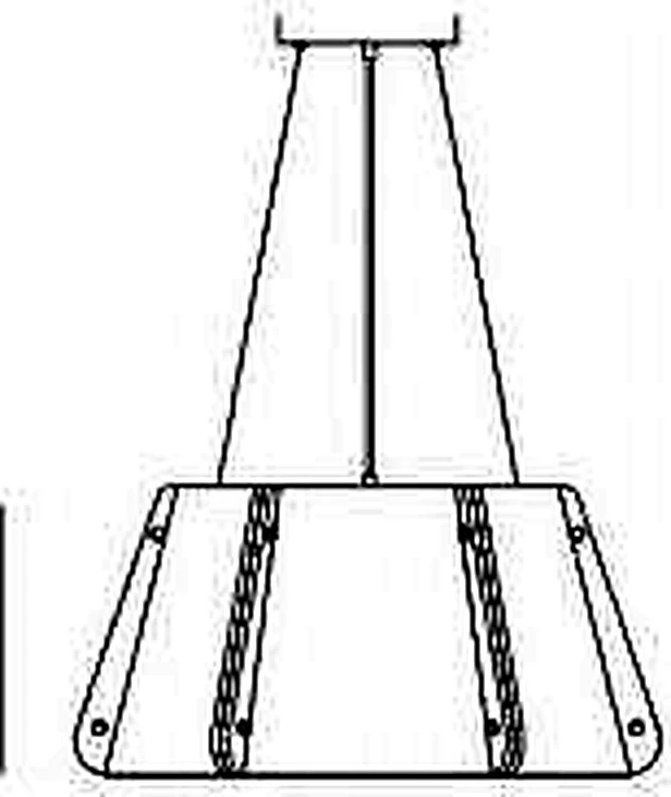 KO-XYM-0028 acoustic pendant light line drawing