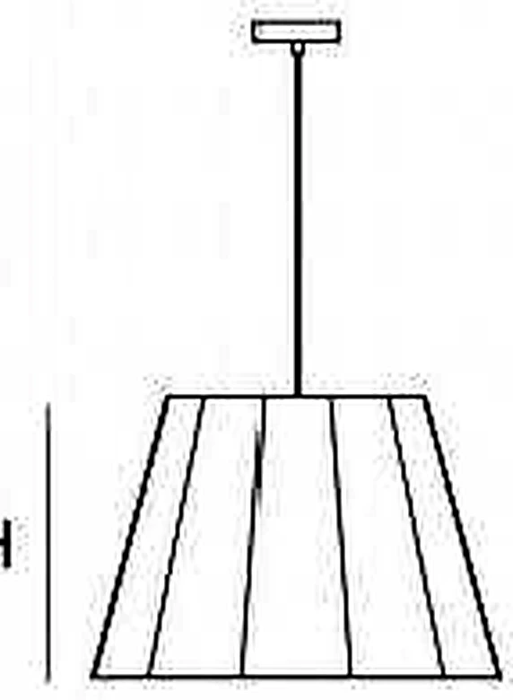 KO-XYM-0029 acoustic pendant light line drawing