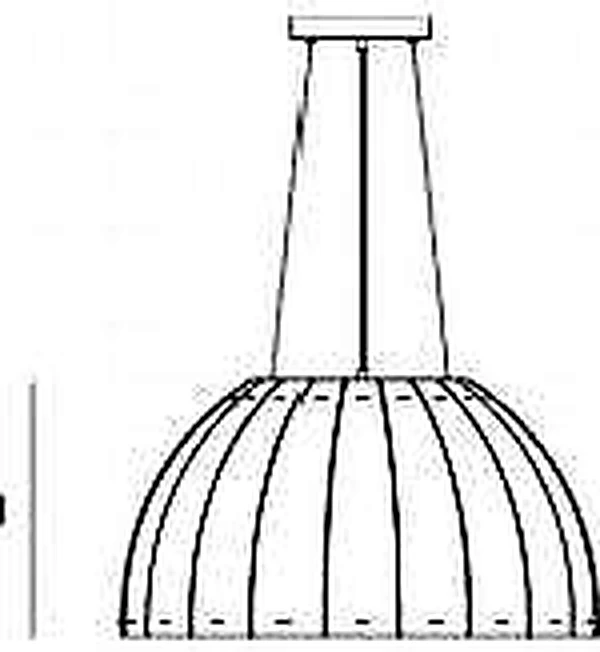 KO-XYM-0031 acoustic pendant light line drawing