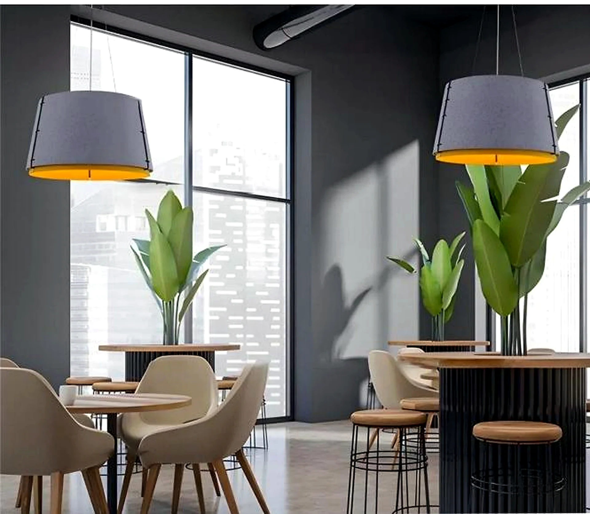 KO-XYM-0032 acoustic pendant light scene application