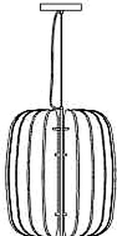 KO-XYM-0048 acoustic pendant light line drawing