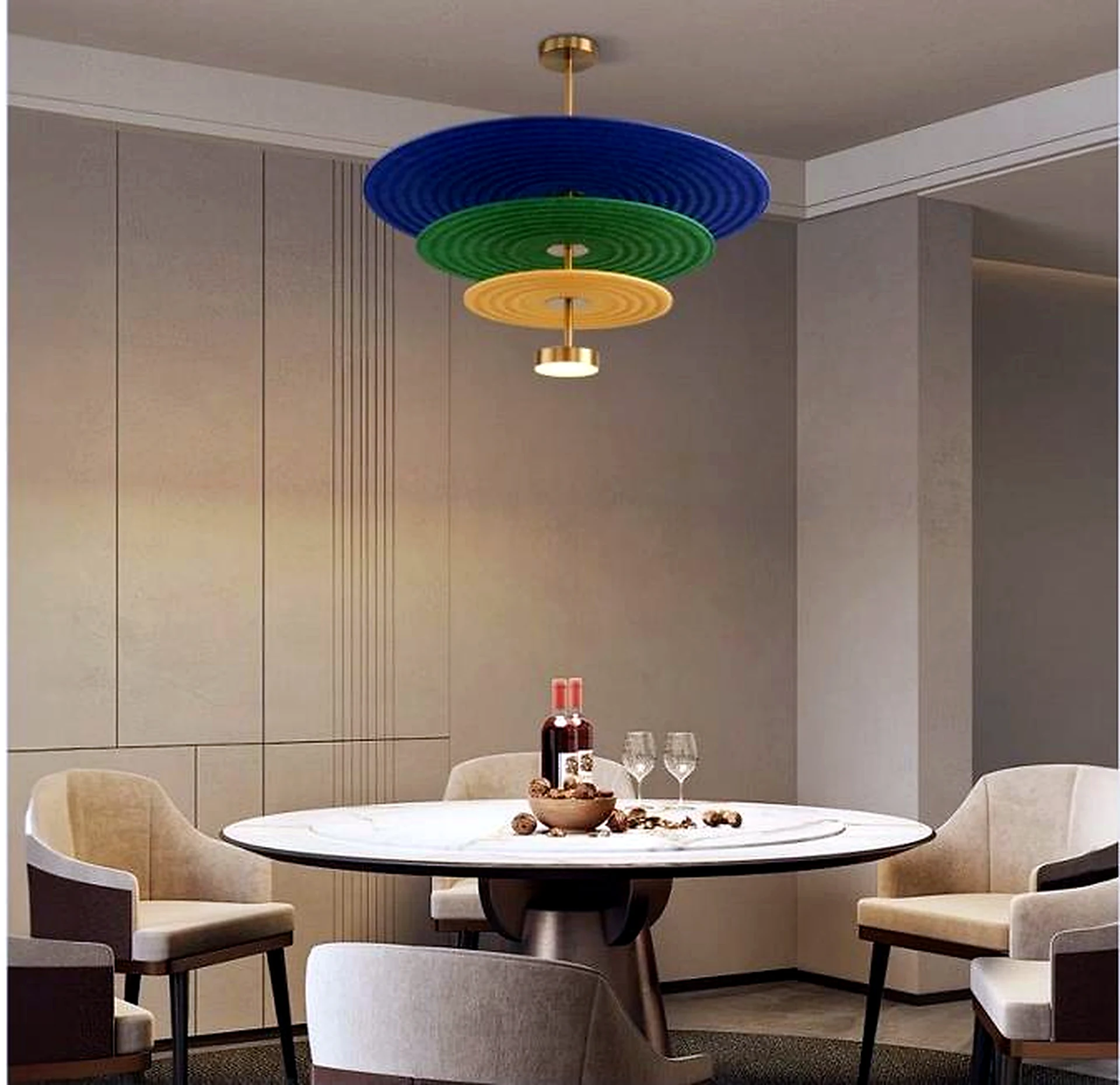 KO-XYM-0121 acoustic pendant light in a commercial interior scene