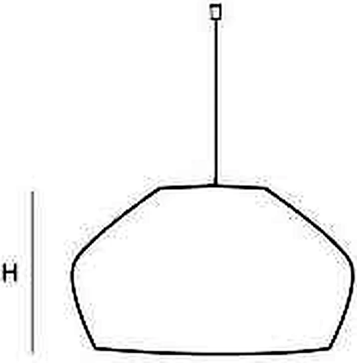 KO-XYM-0129 acoustic pendant light line drawing