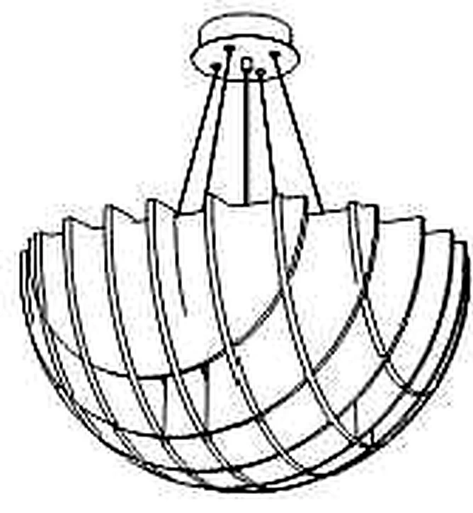 KO-XYM-0131 acoustic pendant light line drawing