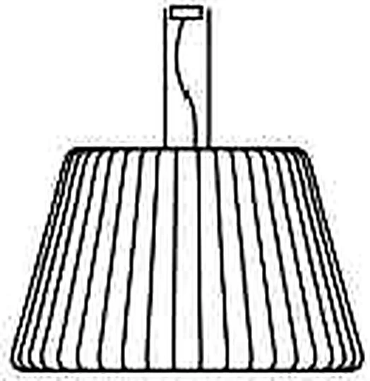 KO-XYM-0134 acoustic pendant light line drawing