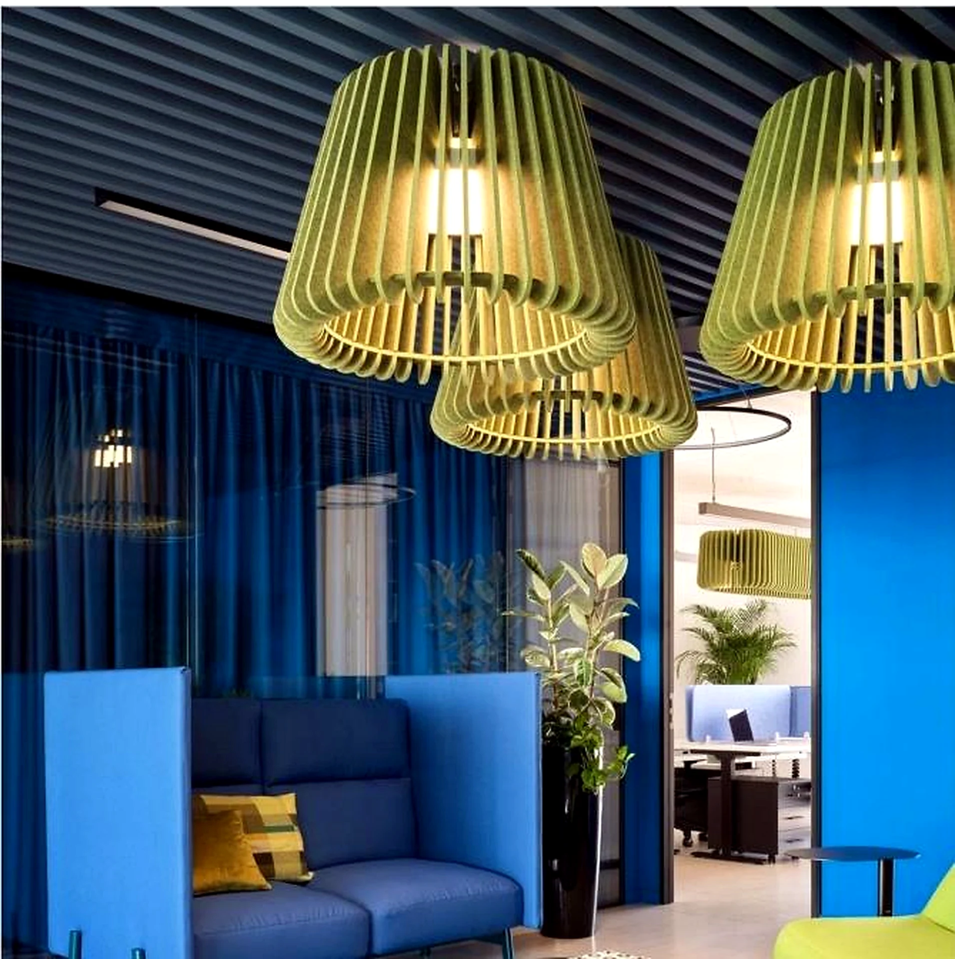 KO-XYM-0135 acoustic pendant light scene application