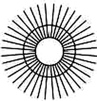 KO-XYM-0136 acoustic pendant light line drawing
