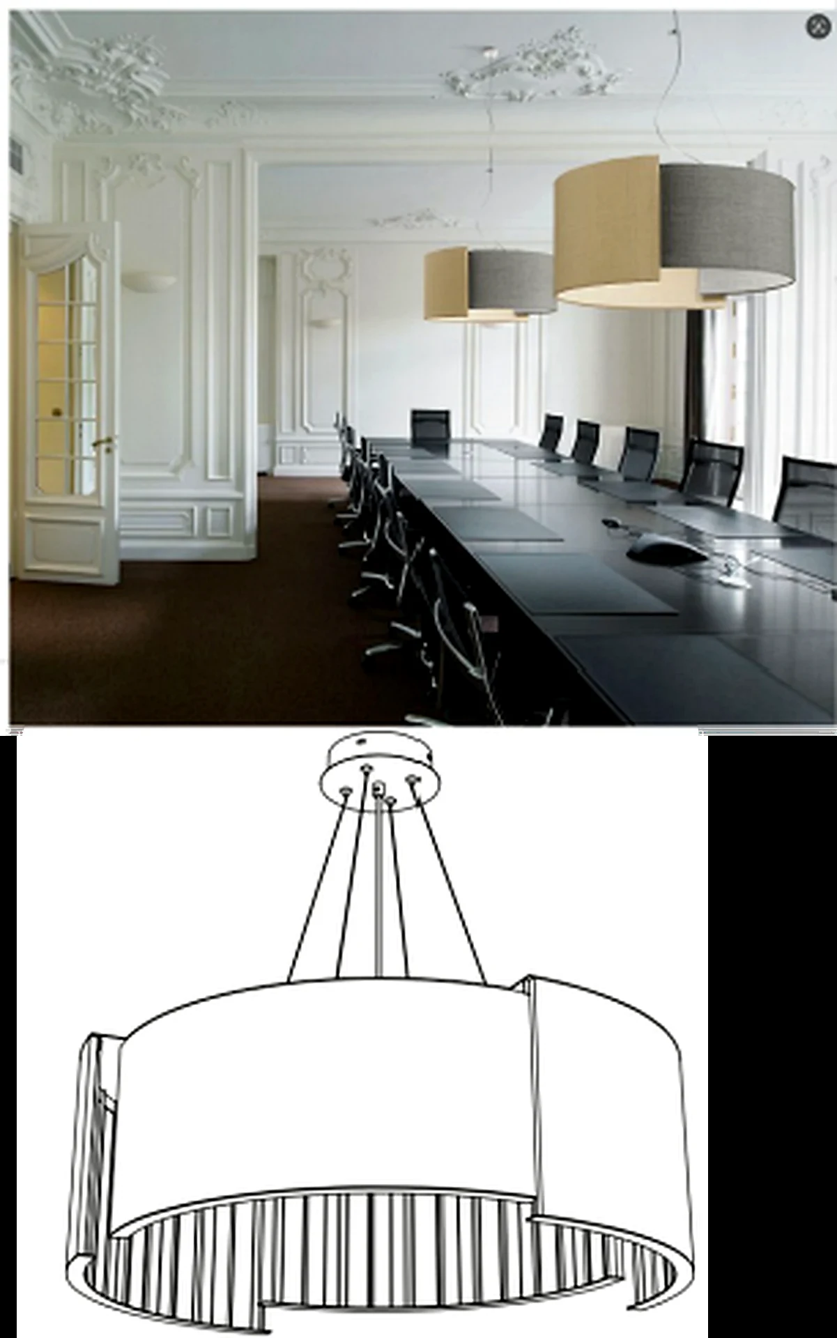 KO-XYM-0137 acoustic pendant light scene application
