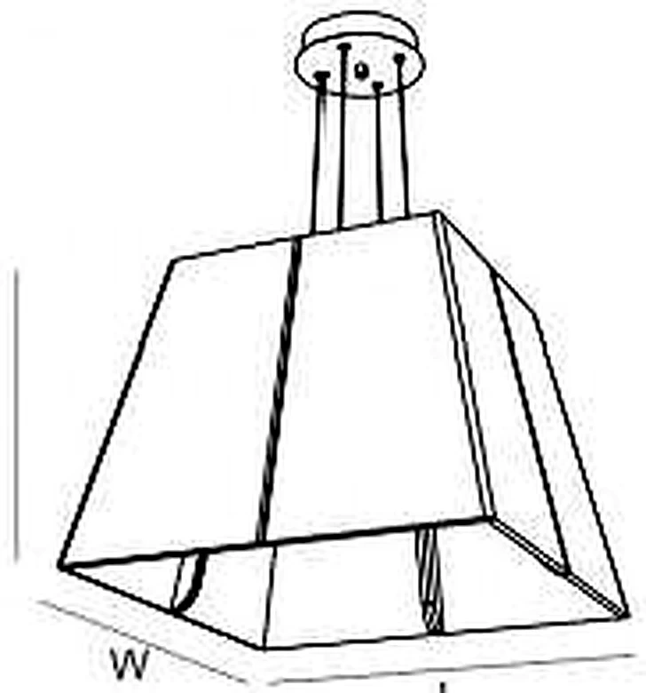 KO-XYM-0150 acoustic pendant light line drawing