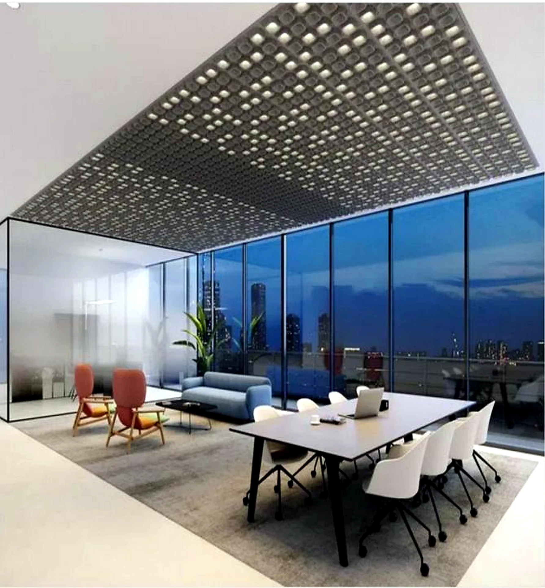 KO-XYM-0170 acoustic ceiling and wall light scene application