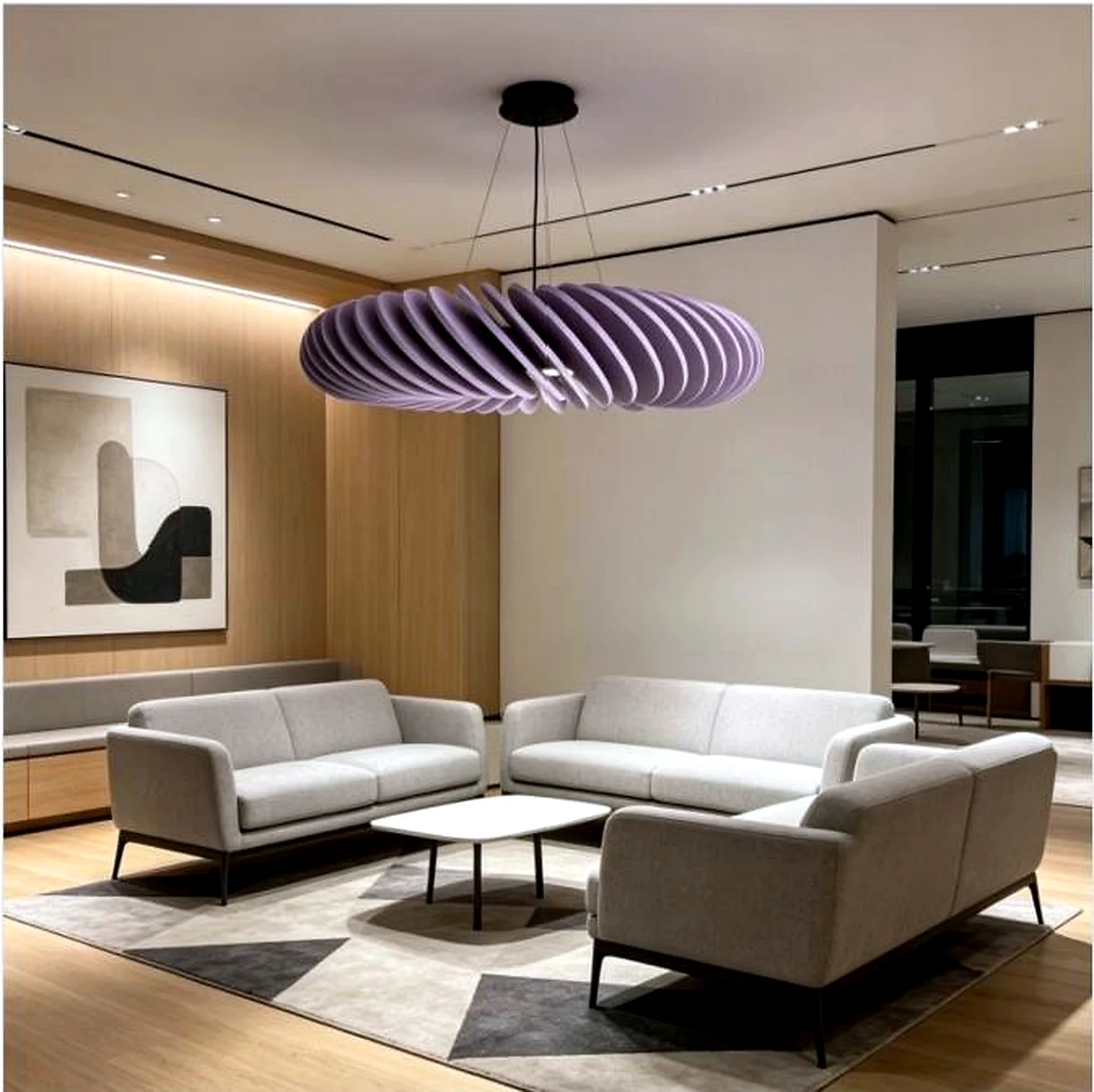 KO-XYM-0182 acoustic pendant light scene application