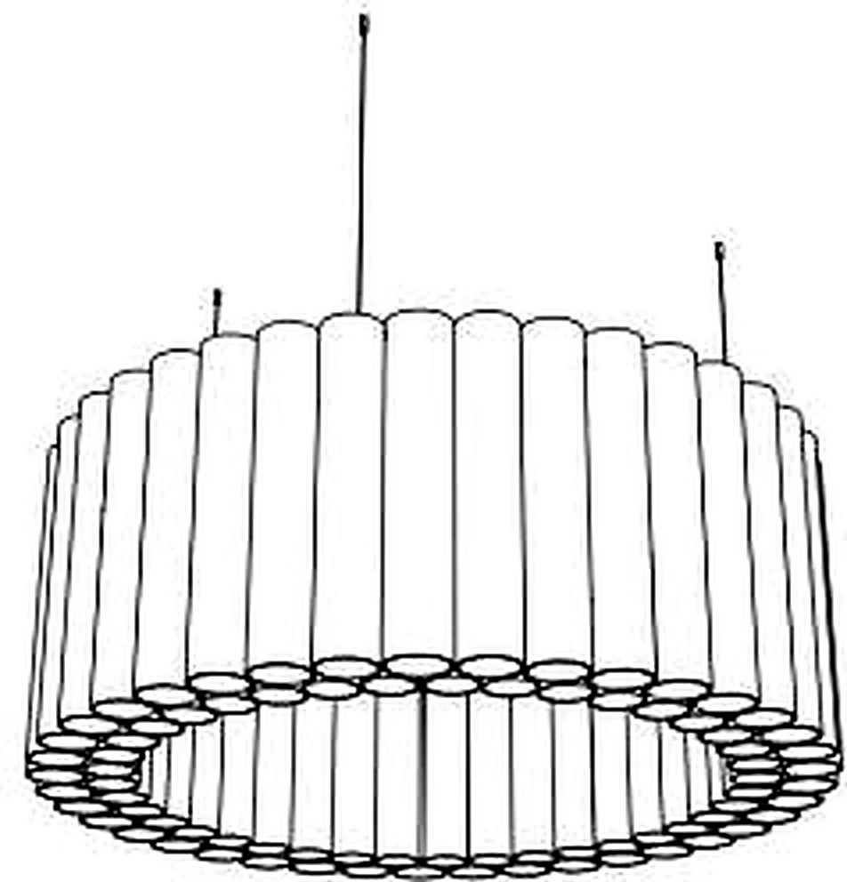 KO-XYM-0186 acoustic pendant light line drawing