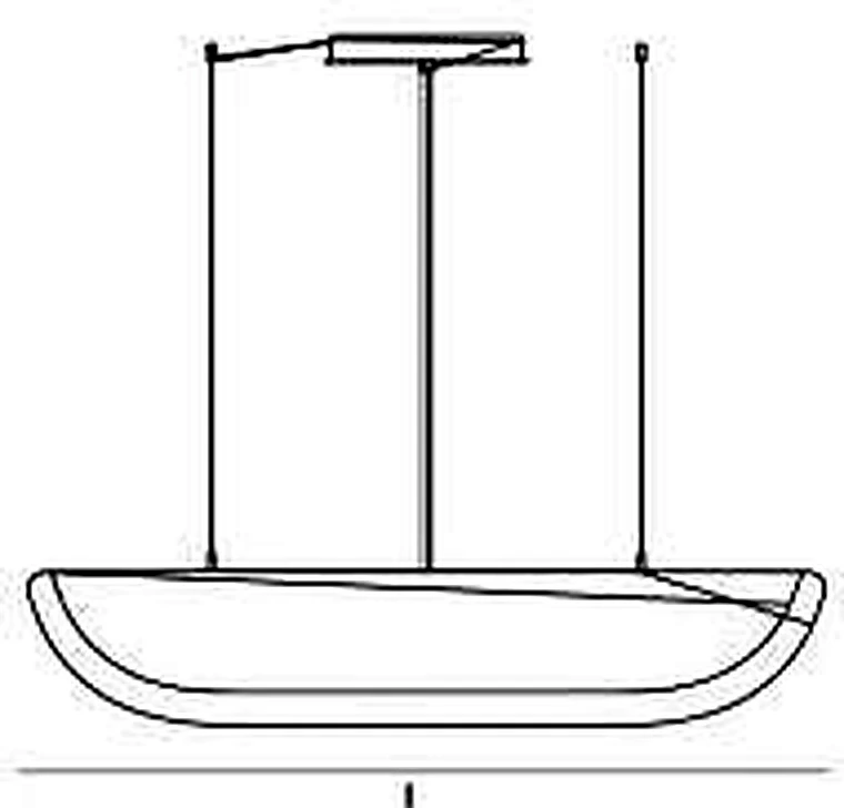 KO-XYM-0188 acoustic pendant light line drawing