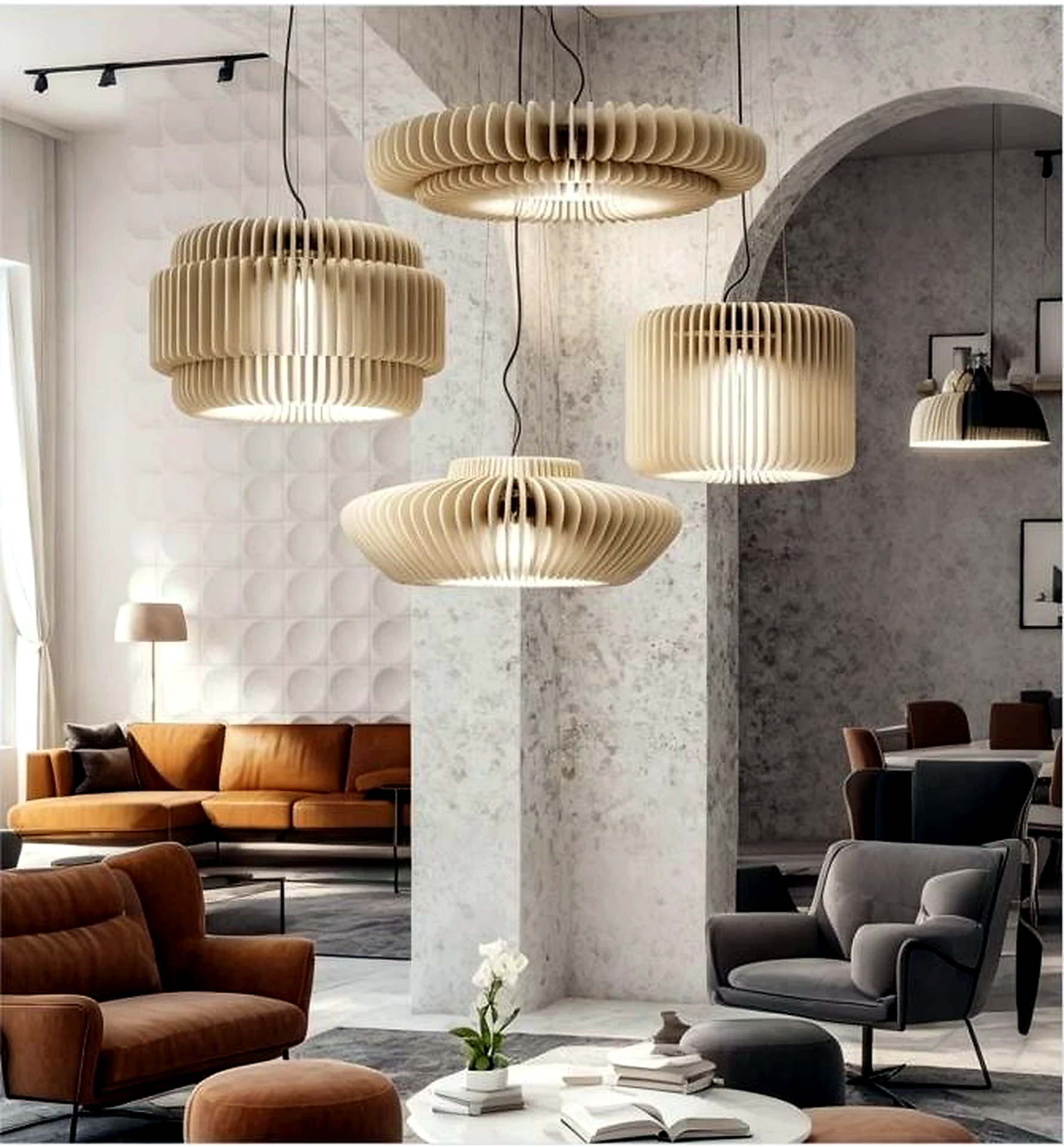 KO-XYM-0206 acoustic pendant light scene application